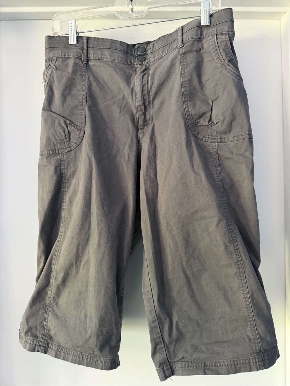 Gray Casual Cargo Shorts
